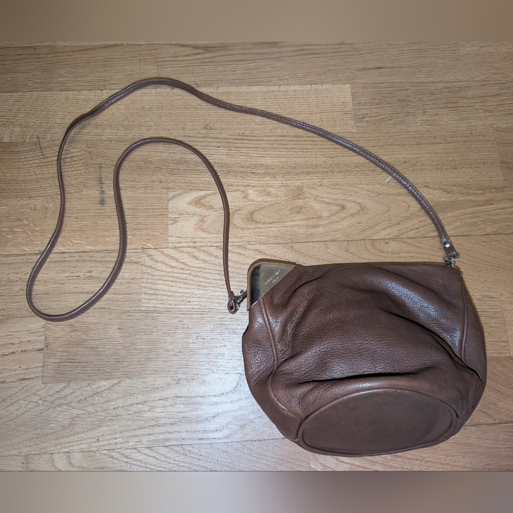 Renato Angi Elegant Brown Leather Crossbody Bag